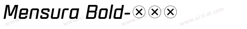 Mensura Bold字体转换